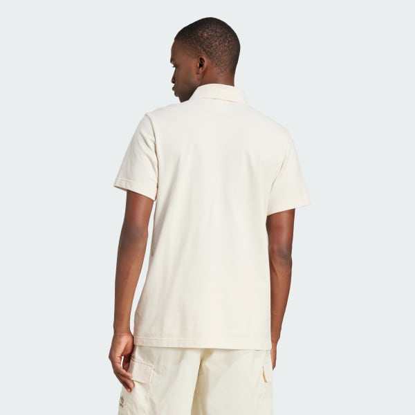 White Trefoilo Essentials Polo Tee
