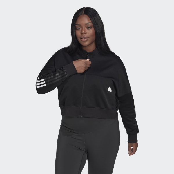cerná Sportovní top Cropped (plus size) CW079