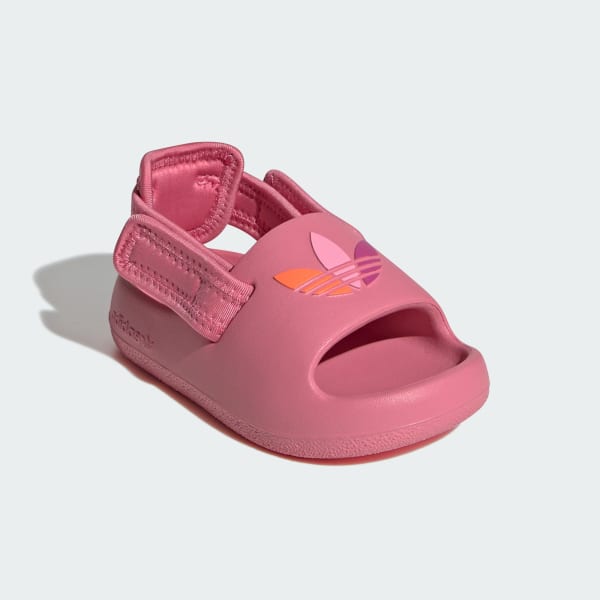 Pink Adifom Adilette Slides Kids