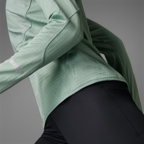 adidas Ultimate Hi Vis Reflective 1/2-Zip Top - Green | Free adidas Ultimate Hi Vis Reflective 1/2-Zip Top - Green | Free