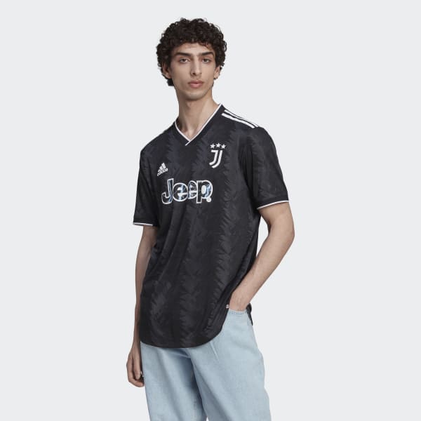 Zwart Juventus 22/23 Authentiek Uitshirt KPB44