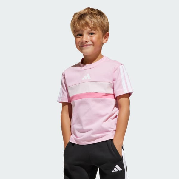 Rosa Camiseta Seasonal Essentials Tiberio Três Listras Infantil