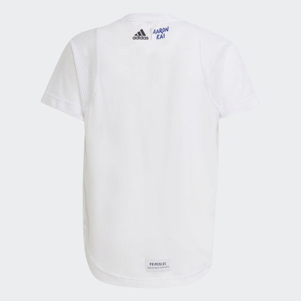 สีขาว เสื้อยืด Aaron Kai JKV92