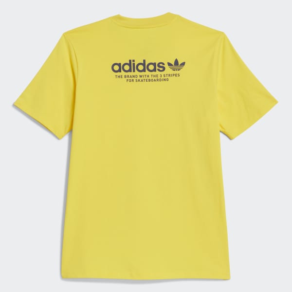 Gul Skateboarding 4.0 Logo kønsneutral T-shirt DH697