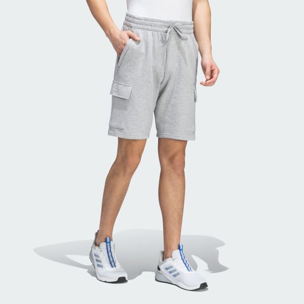 Grey ESSENTIALS FRENCH TERRY CARGO SHORTS
