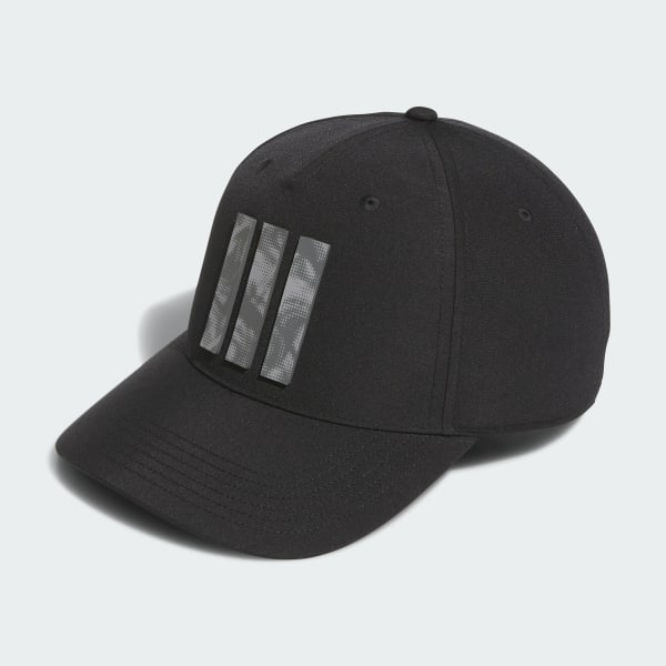 Black Tour 3-Stripes Print Hat