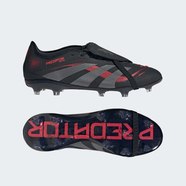 Μαύρο Predator Pro Fold-Over Tongue Firm Ground Boots