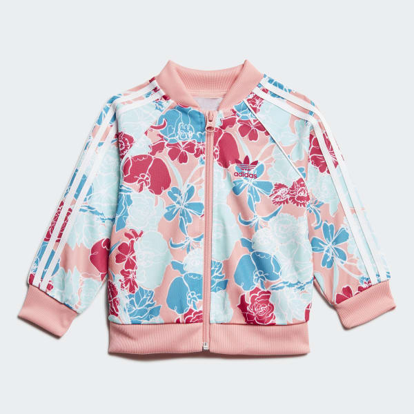 pink flower adidas jacket