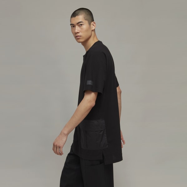 Sort Y-3 Crepe Jersey Short Sleeve Pocket T-shirt