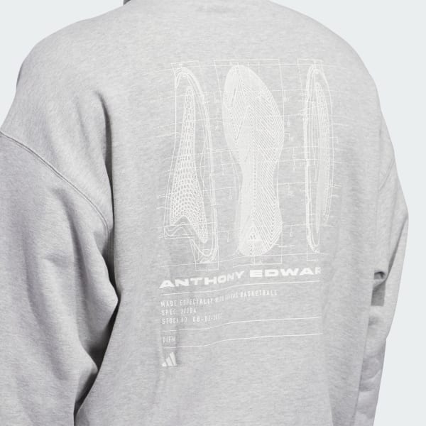 【adidas】セットアップ可◇ANTHONY EDWARDS SEASONAL フーディ adidas Anthony Edwards Seasonal Graphic Hoodie - Grey