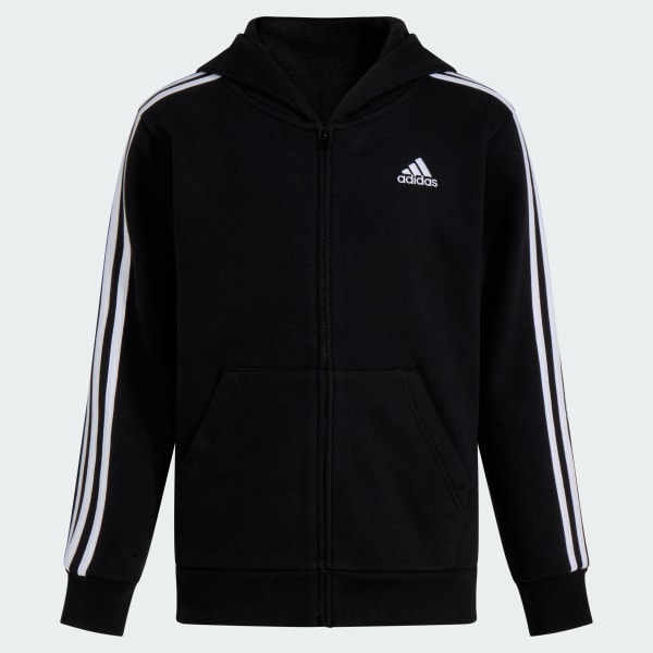 adidas Essentials 3 Stripes Hooded Jacket Black Free Shipping with adiClub adidas US