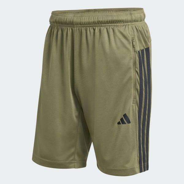 Verde SHORTS WORKOUT ESSENTIALS BASE 3 TIRAS DE TEJIDO PIQUÉ, LARGO DE 23 CM