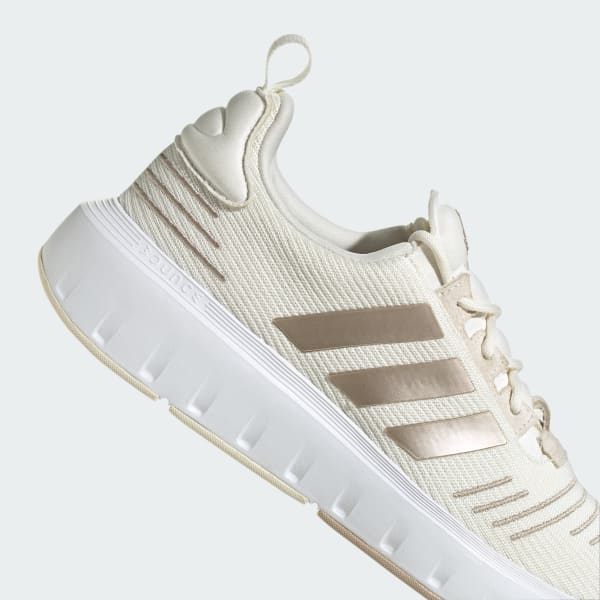 Adidas swift white and rose gold shoes top
