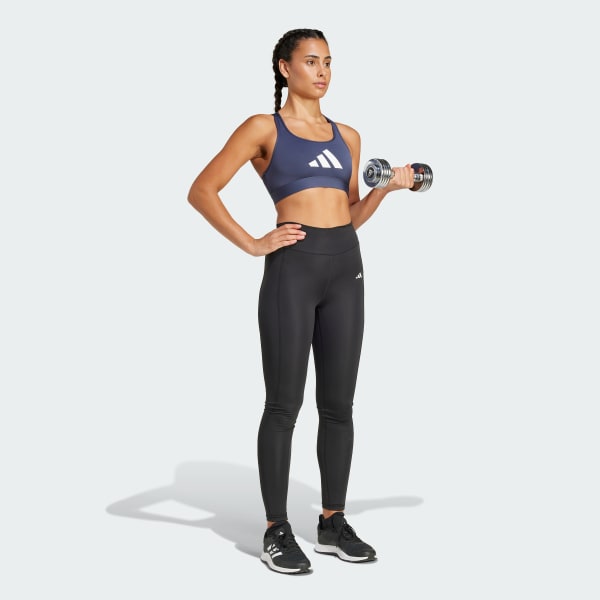 Azul Top Deportivo Powerreact Big Logo Estampado