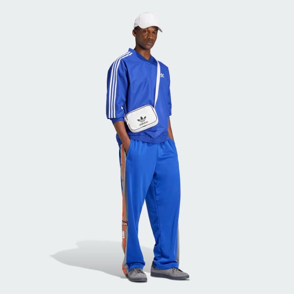 ブルー アディカラー ウーブンクルーネック ウインドブレーカー