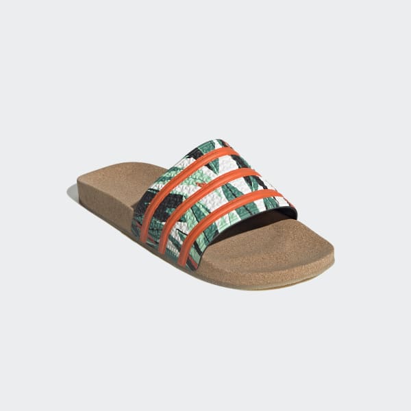 adilette Tropical Print Cork Slides adidas US