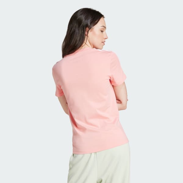Adidas 3 stripe t shirt pink outlet