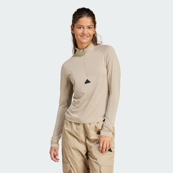 City Escape Quarter Zip Long Sleeve Tee