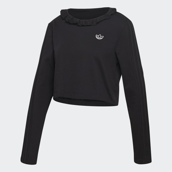 adidas Ruffle Crew Sweatshirt Black adidas Philippines