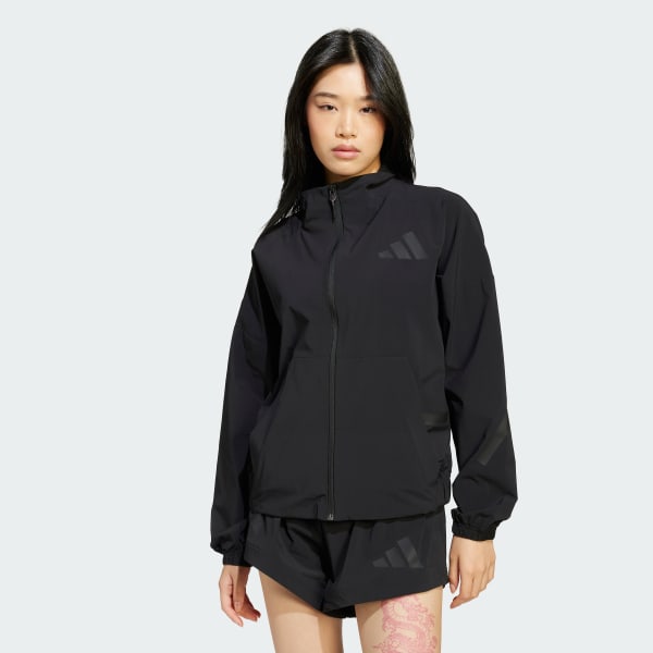Sort adidas Z.N.E. Woven Full-Zip træningsoverdel