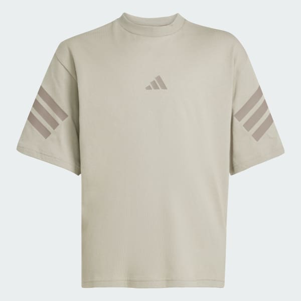 Beige Future Icons 3-Stripes Tee Kids