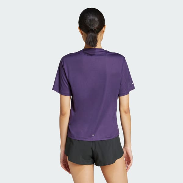 สีม่วง เสื้อยืด Adi365 Running Essentials Brand Love