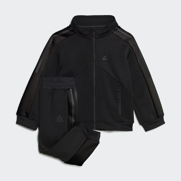 Grey and on sale black adidas tracksuit