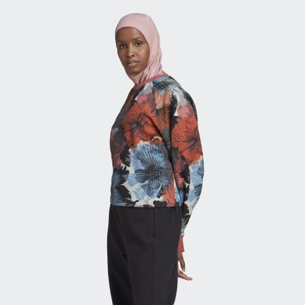 Czerwony Allover Print Sweatshirt SH871
