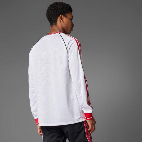 Blanc Maillot manches longues Extérieur Manchester United '91