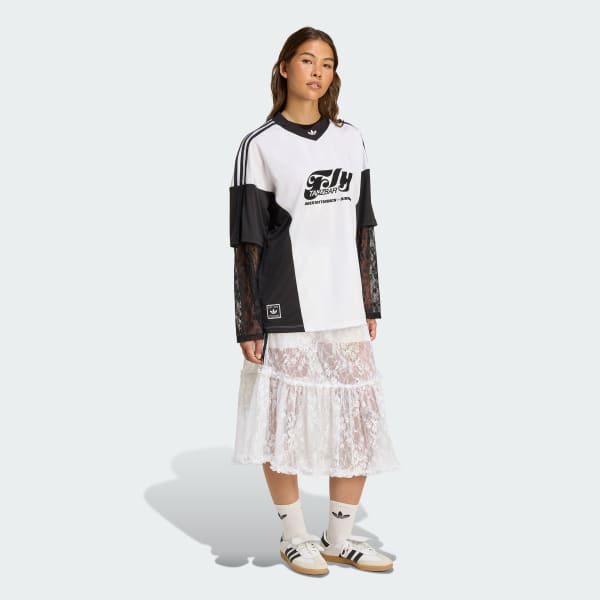 Blanc Jupe dentelle adidas Originals