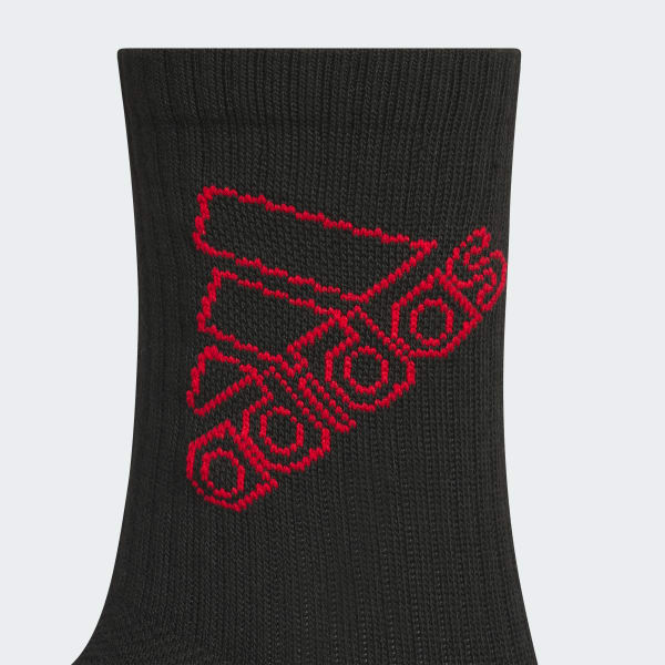 Black Cushioned Mixed 2.0 6-Pack Crew Socks Kids