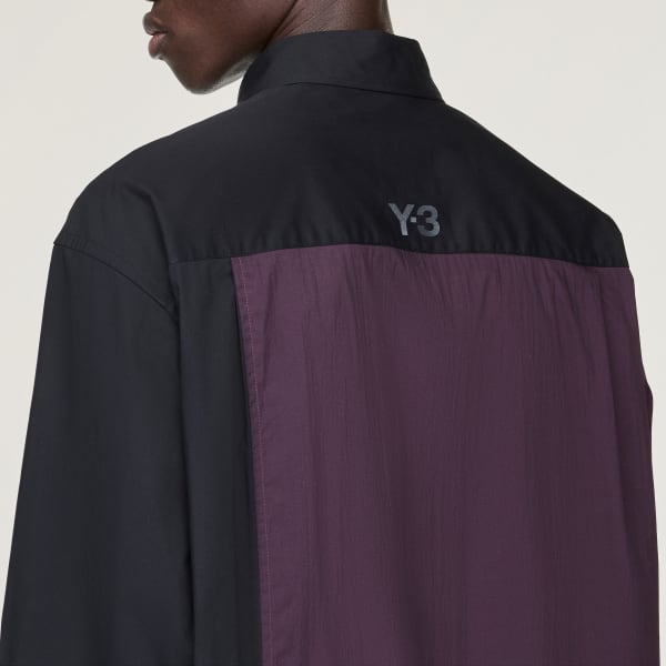 adidas Y-3 Sporty Cotton Shirt - Burgundy | Free Shipping with