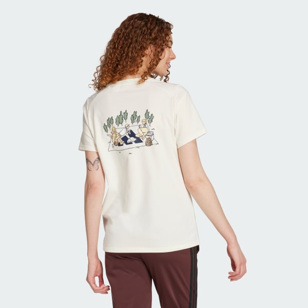 Λευκό Codes Doodle Camp Graphic T-Shirt