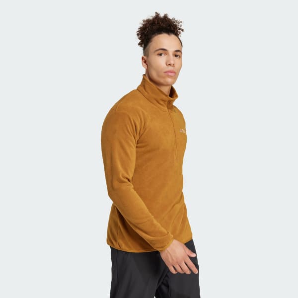 Brown Multi Essentials 1/2 Zip Fleece Jacket