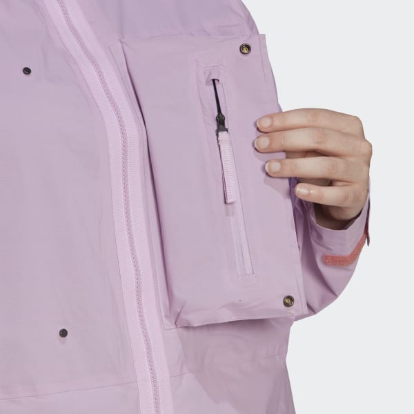 Lila Terrex Xploric RAIN.RDY Hiking Jacket (Plus Size)