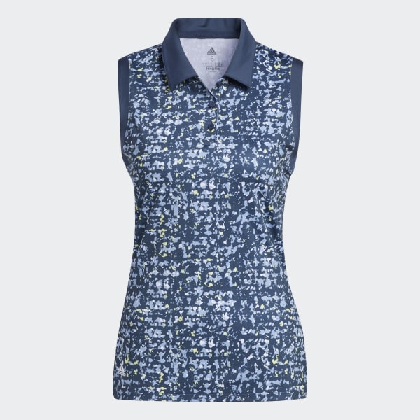 Blue Ultimate365 Primegreen Sleeveless Golf Polo Shirt