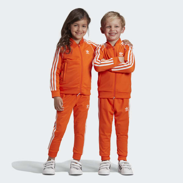 toddler orange adidas tracksuit