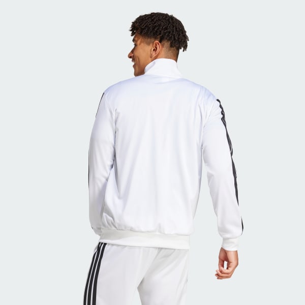 adidas 3-Stripes Tricot Regular Track Jacket - White | Free