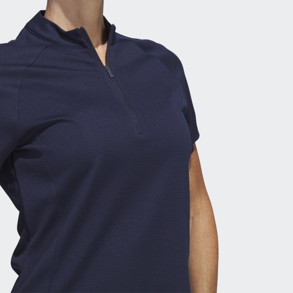 Blue Textured Golf Polo Shirt