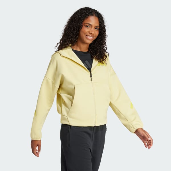 Sari adidas Z.N.E. Full-Zip Kapüşonlu Üst