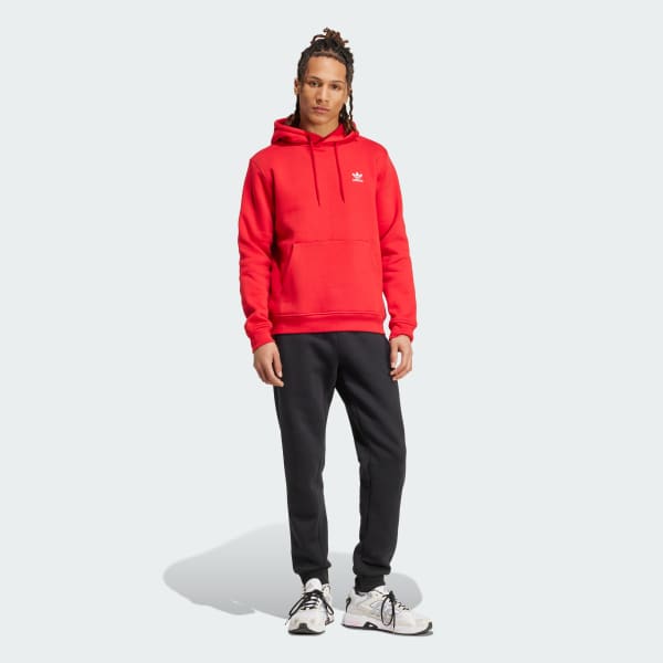 Red Trefoil Essentials Hoodie