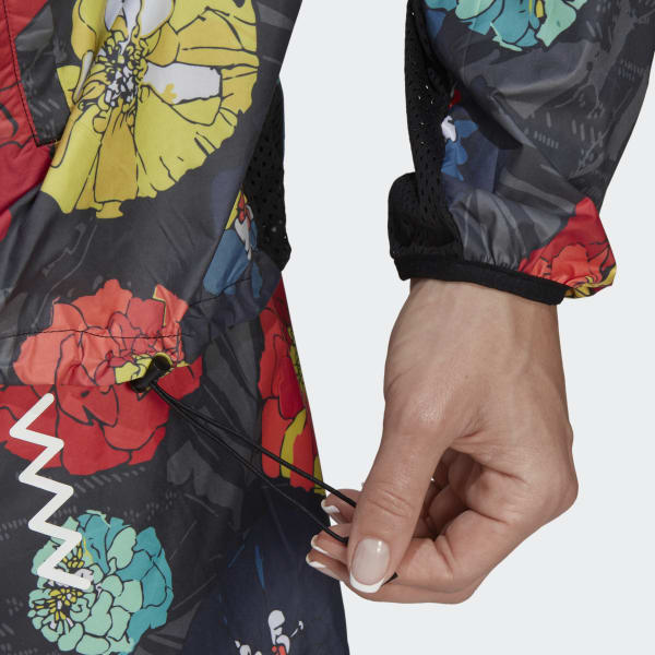 Adidas floral running jacket sales