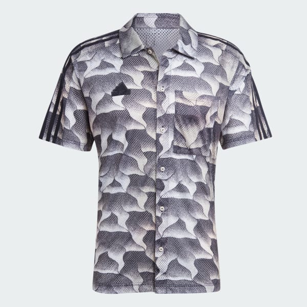 noir Chemise de plage mesh imprimé intégral Tiro