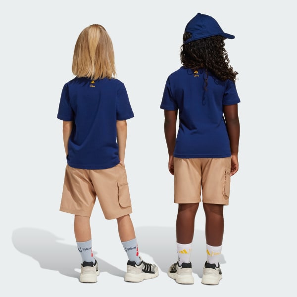 Azul Conjunto camiseta y pantalón corto adidas x Disney Mickey Mouse (Niños)