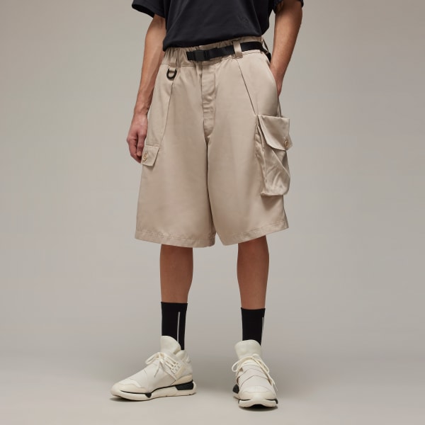 Brun Y-3 Nylon Twill Shorts