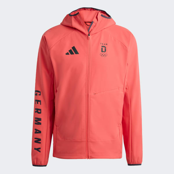 Rot Team D Xploric Hooded Softshell-Jacke