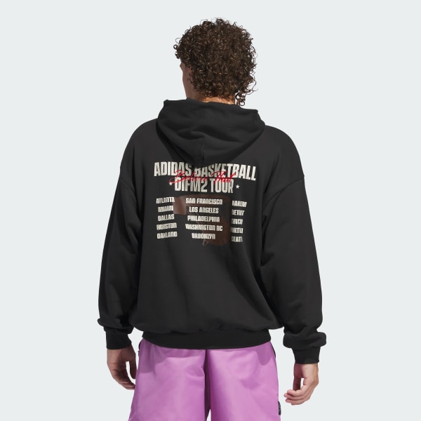 สีดำ เสื้อฮู้ดพิมพ์ลาย Antony Edwards