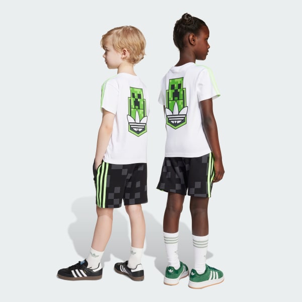 Blanc Ensemble t-shirt short adidas Originals x Minecraft Enfants