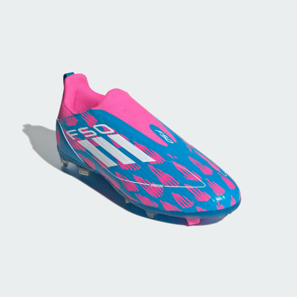 Blue F50 League Laceless Firm/Multi-Ground Boots Kids