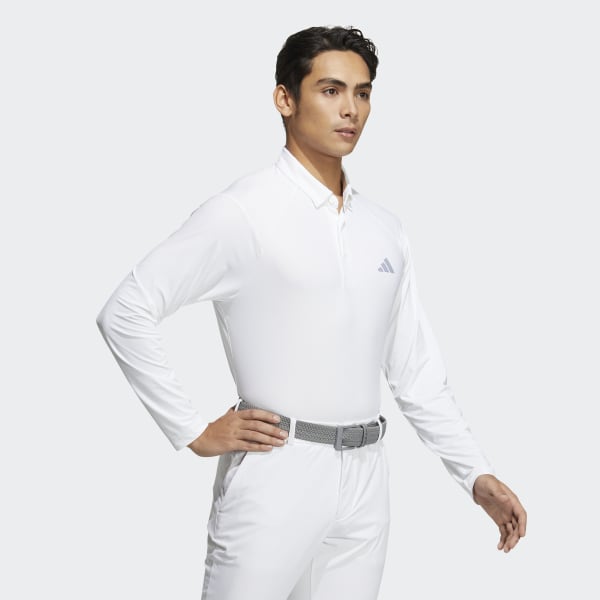 White AEROREADY Lightweight Long Sleeve Polo Shirt